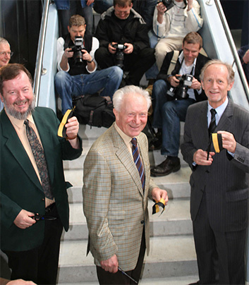 Foto: S.Jähn bei Eröffnung der neuen Ausstellungshalle